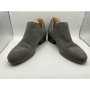 Reaction Kenneth Cole Gray Faux Suede Ankle Booties Women's SZ 6.5M